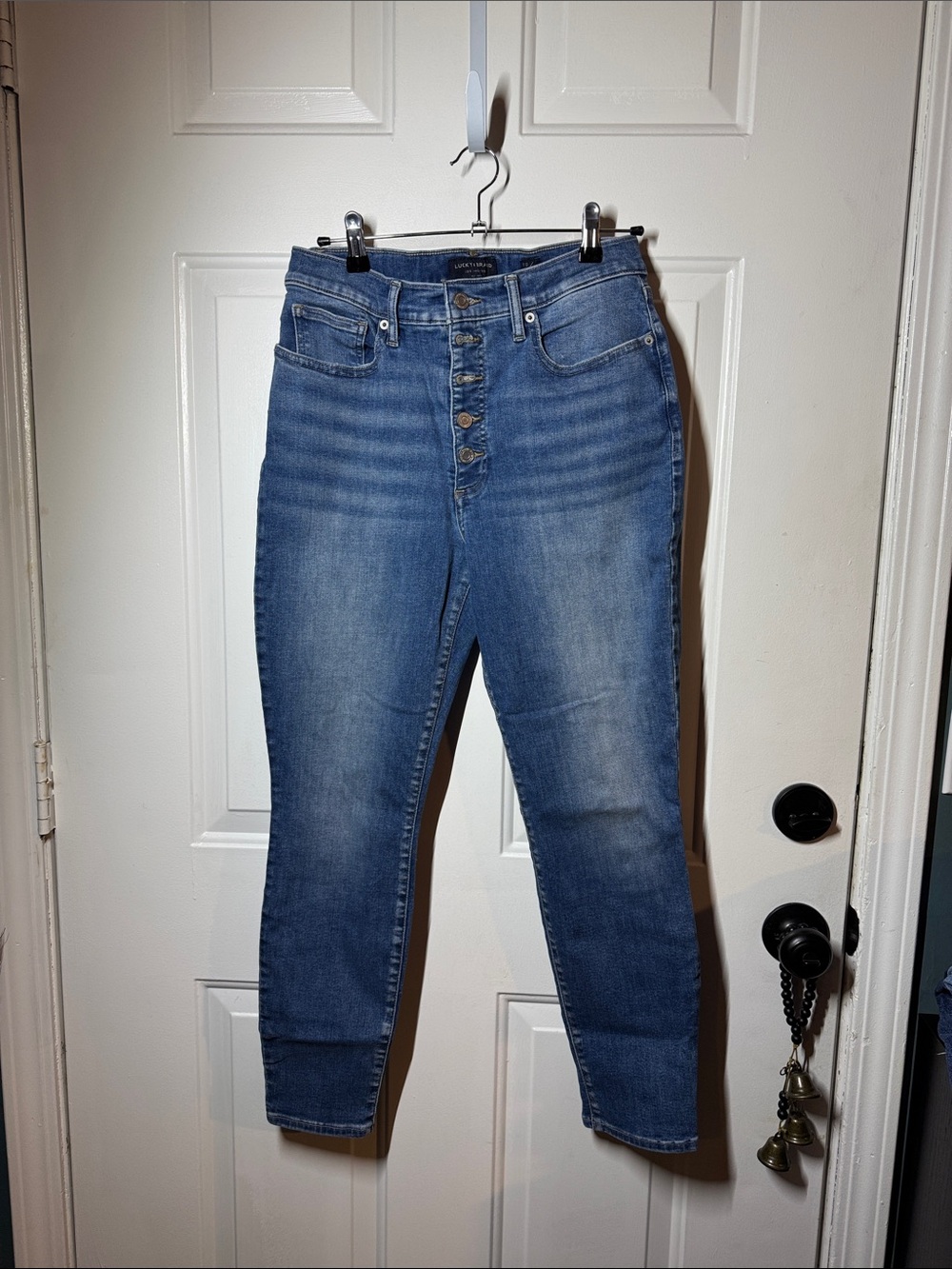 High-Rise Button-Fly Women's Jeans - Blue